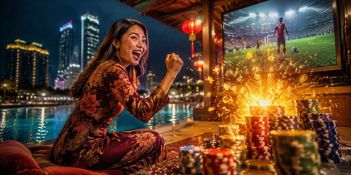 Suasana hiburan kasino Terengganu dengan elemen batik dan permainan dalam talian moden